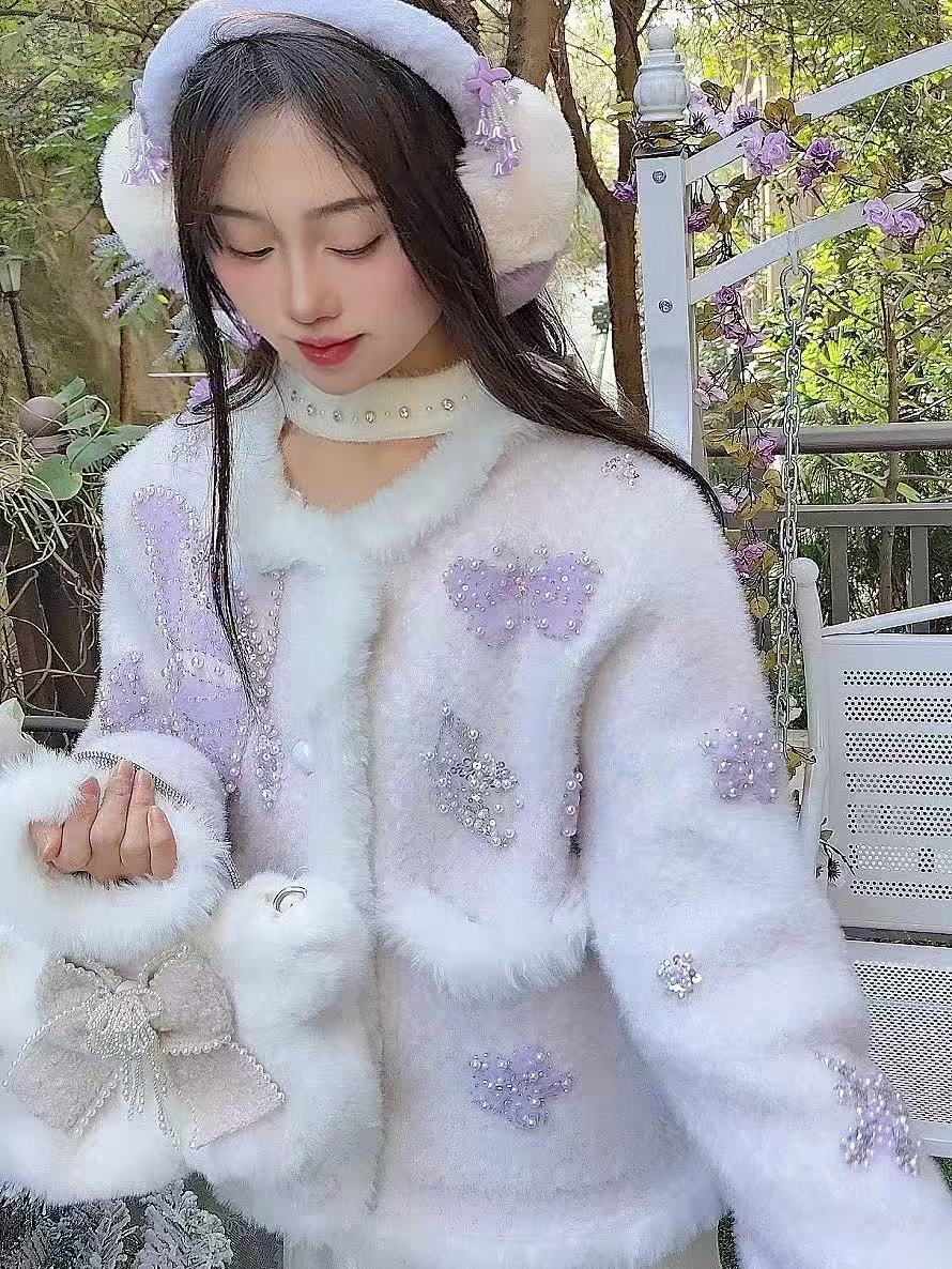 Cardigan di Lusso con Perle e  - Wool Coat Peacoat recensione e prezzo